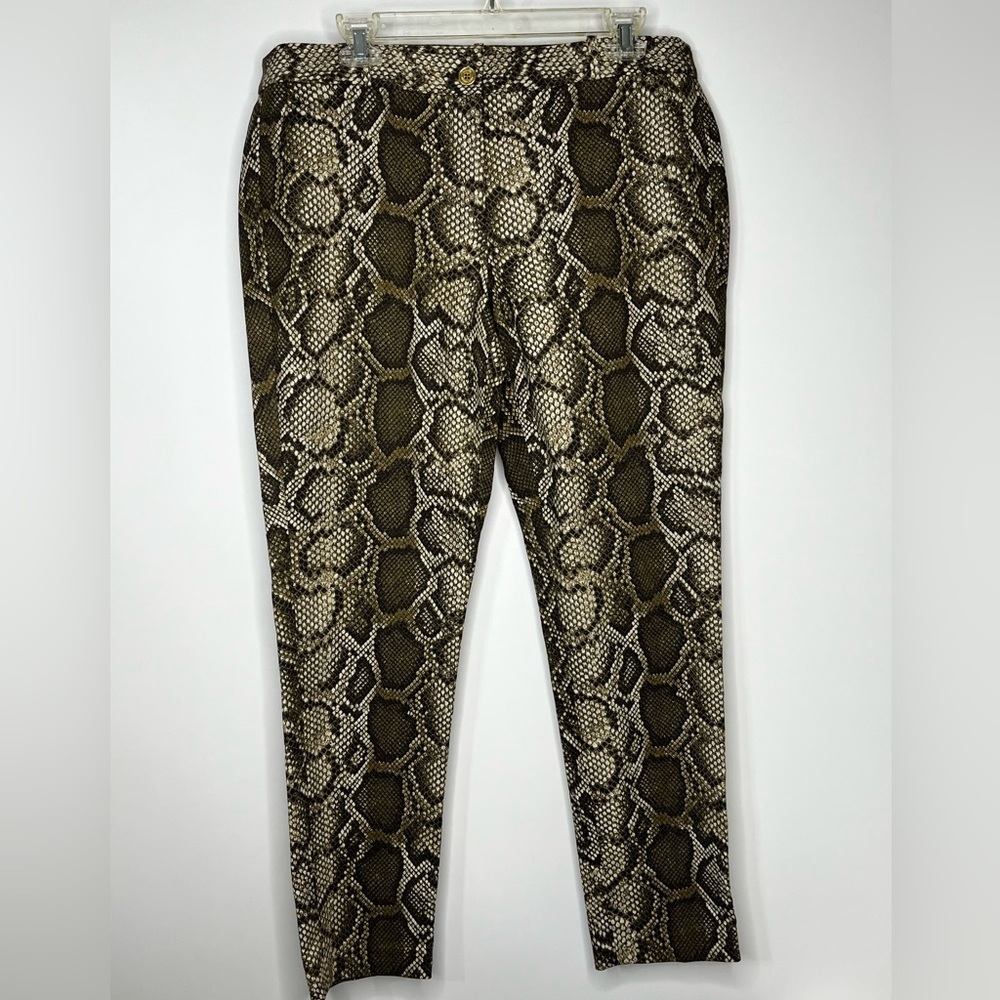 Michael Kors Snakeskin Pattern Straight Leg Chino Pants Size 12 - Picture 1 of 8